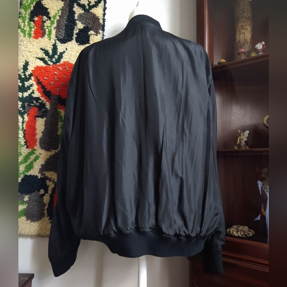 REVERSIBLE Faith Connection 100% silk oversized light jacket size XS - Picture 9 of 12
